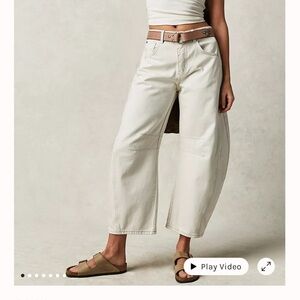 Barrel leg free people denim